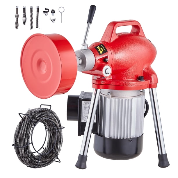 Máquina Limpiadora De Desagües Vevor 20 M X 16 Mm Eléctrica Para Alcantarillado Snake