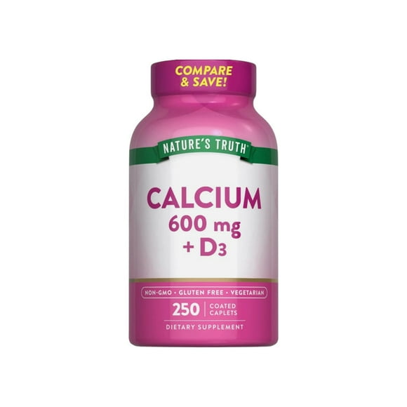 Calcio 600 Mg + Vitamina D3 250 Capsulas - Natures Truth