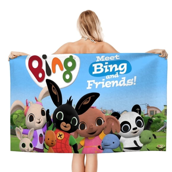 Bing Toalla de playa de secado rápido con diseño temático, regalo para mujeres y niñas, ideal para cumpleaños, fans, amantes de la música, uso en la playa o al aire libre, 78 × 150 cm
