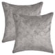 thumbnail image 1 of REGALWOVEN Paquete de 2 fundas de cojín decorativas de terciopelo sólido con textura de escamas modernas para sofá, dormitorio, coche, gris 20" x 20", 1 of 6