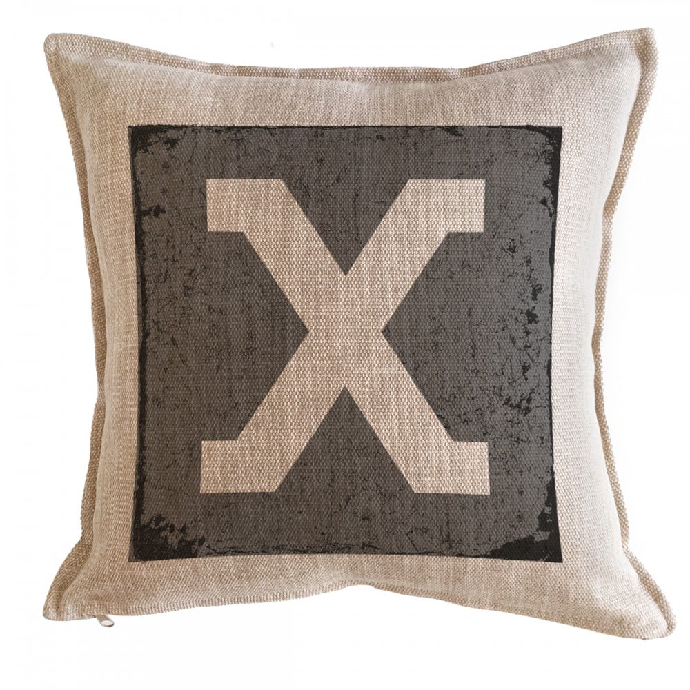 Tuyo Print - Cojín Letra Fondo Gris X 45x45