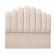thumbnail image 2 of Respaldo de cama curvo 2 plazas en lino beige, 2 of 2