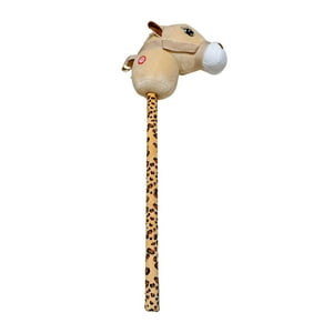 Genérico - Caballo De Peluche Para Juego De Simulación, Cabeza De Animal De Peluche Para Correr, Caminar Y Jugar, Color Beige