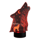 thumbnail image 3 of Lampara Ilusion 3D Lobo de 7 colores, Base touch, 3 of 6