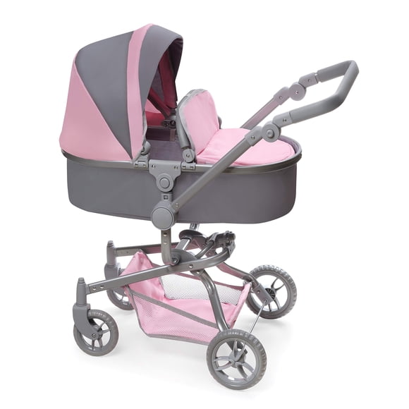 Cesta para cochecito y cochecito Toy Doll Daydream, color gris y rosa
