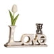 thumbnail image 2 of Letreros De Palabras Para Decoración Del Hogar, Letrero De Letras De Bloque De Cerámica Para Estante, Mesa De Dormitorio, Amor Blanco Y Plateado, 2 of 3