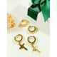thumbnail image 2 of Pack De 2 Argollas Lisas Chunky Huggies Chapadas En Oro 18k, 2 of 3