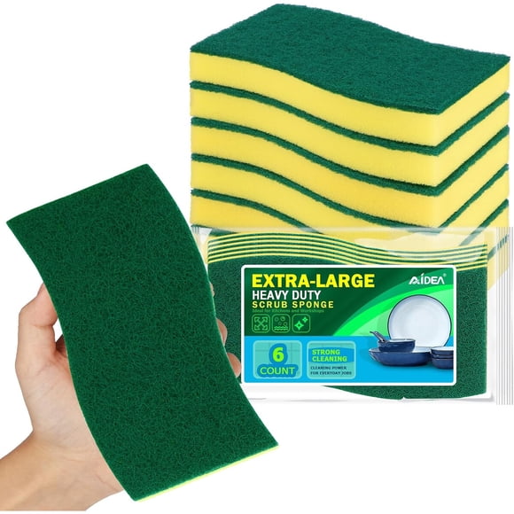 Esponja Cocina AIDEA XL 6 unidades Heavy Duty para Ollas
