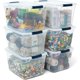 thumbnail image 1 of Contenedor plástico apilable Rubbermaid de 32 qt transparente, 1 of 3