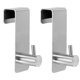 thumbnail image 1 of Uxcell 2 piezas de ganchos para puerta de ducha, ganchos de acero inoxidable de 3.3 pulgadas sobre puerta, plateado, 1 of 6