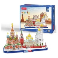 Total Upgrate - Juguete Puzzle 3D City Line Moscow 204 Piezas 40X24X21Cm