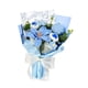 thumbnail image 1 of Ramo De Flores De Ganchillo Multifuncional Para Decoración Central De Dormitorio Y Escritorio Azul, 1 of 5