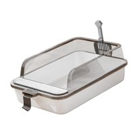 Magideal - Bañera De Arena Para , Caja De Arena Para Gatos Con Diseño Innovador Blanco