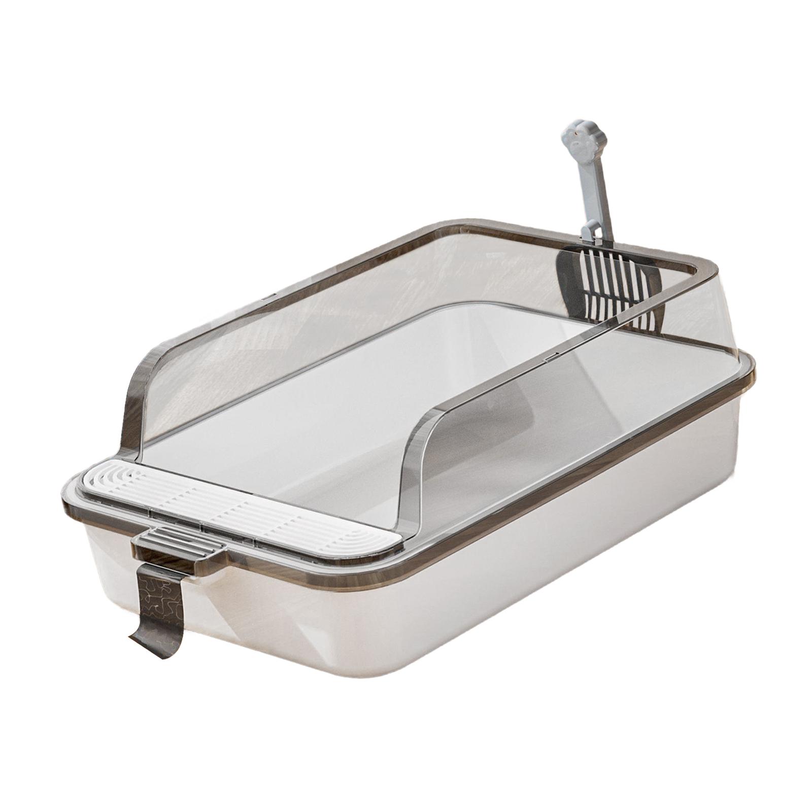 Magideal - Bañera De Arena Para , Caja De Arena Para Gatos Con Diseño Innovador Blanco