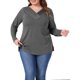 thumbnail image 1 of Agnes Orinda Conjuntos de Halloween Blusas Túnica Tallas Grandes para Mujeres Camiseta de Manga Larga con Cuello en V y Botones para Otoño Camisa Suelta 4X Gris, 1 of 6
