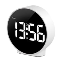 Magideal - Reloj De Escritorio Electrónico Reloj De Escritorio Reloj Despertador Colorido Multifuncional Reloj Despertador Digital Para Dormitorio Oficina Mesita Blanco