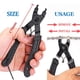 thumbnail image 5 of Kit de reparación de herramientas para quitar cadenas de bicicleta, cortador de cadena, regla de cadena, hebilla de liberación rápida, hebilla mágica, accesorios, 5 of 8