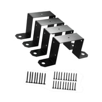 Ioensy - 4 Soportes De Montaje Para Postes De Cerca, De Fácil Instalación, Resistentes Y Para Terraza.