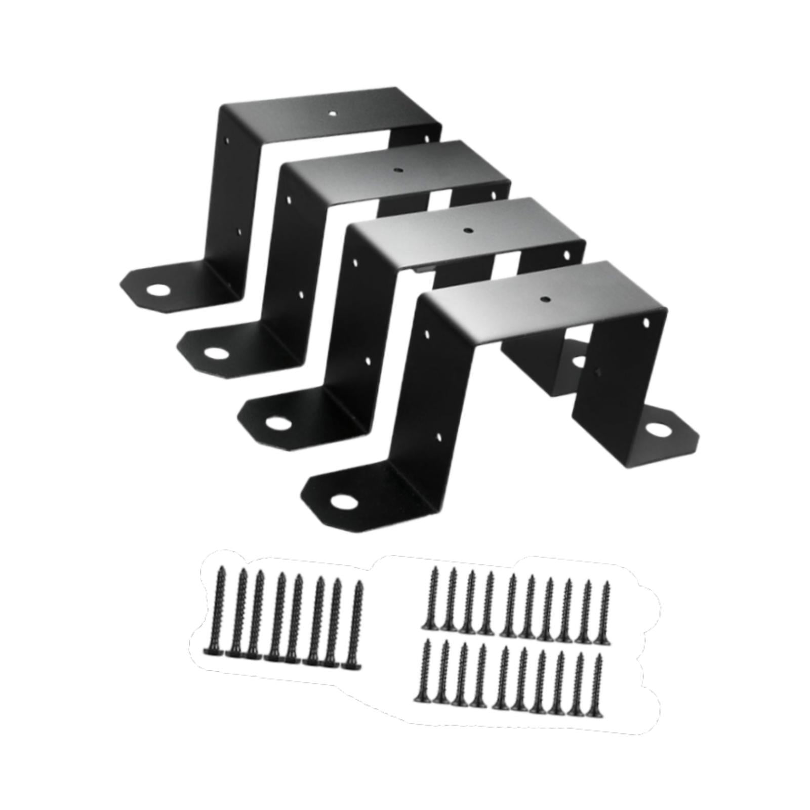Ioensy - 4 Soportes De Montaje Para Postes De Cerca, De Fácil Instalación, Resistentes Y Para Terraza.