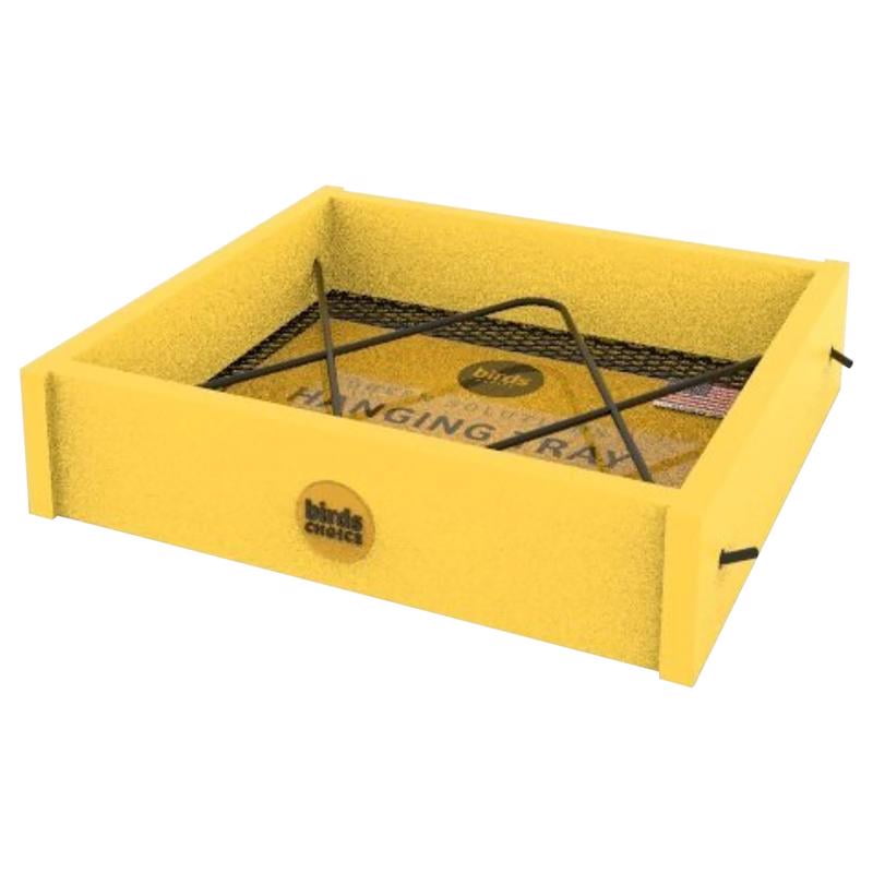 Bandeja colgante de plástico Bird Feeder Birds Choice, color amarillo (paquete de 4)