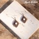 thumbnail image 2 of Pendientes Rústicos de Concho Occidental con Turquesa para Mujer, 2 of 4