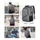 thumbnail image 5 of Mochila MATEIN para portátil de viaje de 17 pulgadas con puerto USB, color gris, 5 of 9