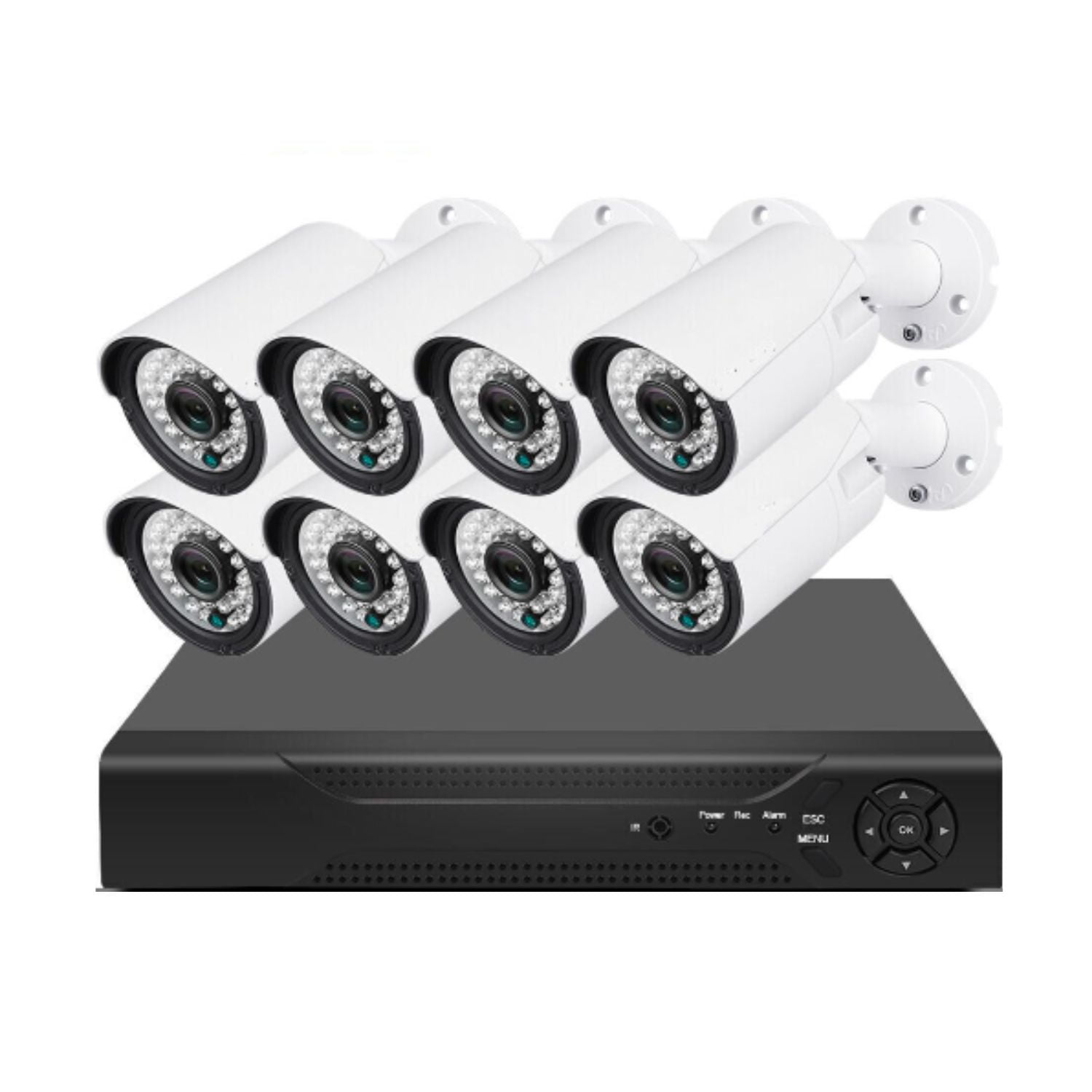 Importclick - Kit Cctv 8 Cámaras De Seguridad Mas Dvr 1080p Full Hd