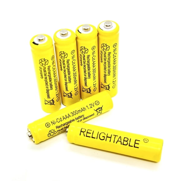 Batería RECARGABLE AAA 300mAh 1.2V NiCd Recargable