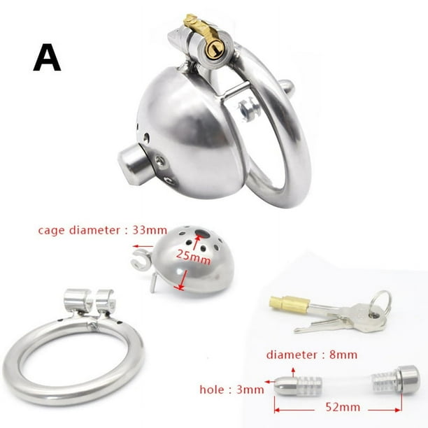 Chastity Cage Men Metal Sissy Lockable Chastity Belt Male Bondage Bdsm Cock Cage Penis Rings Adults Couple Sex Toys For Man