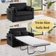 thumbnail image 3 of Twin Size Sofa Bed 47.2" Sleeper Sofa Loveseat Sofa with a Foldable Mattress, a Foldable Side Table, a Side Storage Pocket and Two USB Ports for Living Room, Black, 3 of 3