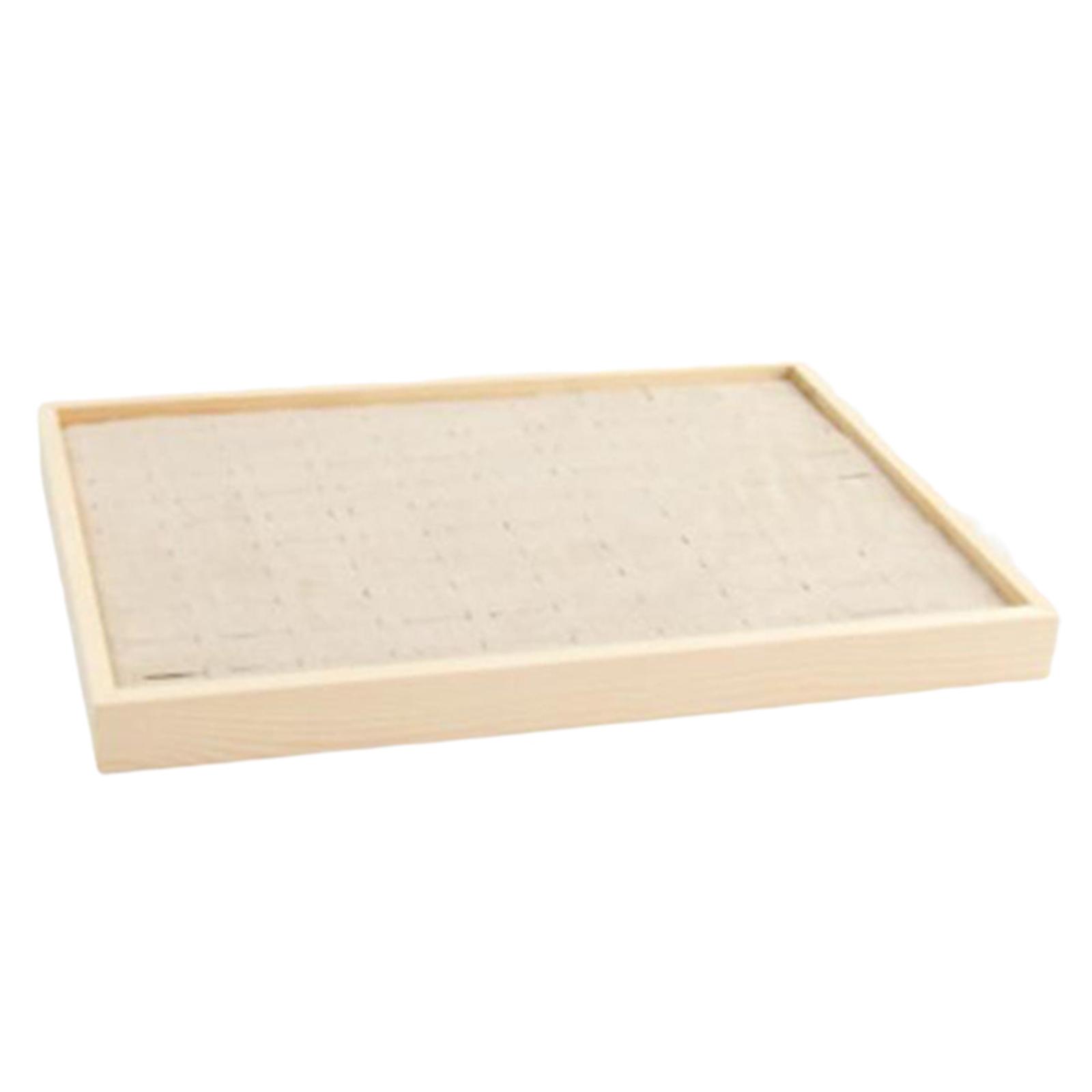 Ioensy - Bandeja De Madera Para Joyas, Collar, Pulsera, Organizador De Exhibición De Almacenamiento, Bandeja De 100 Anillos
