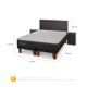 thumbnail image 3 of Cama Europea Hybrid Plus Smart 2 Plaza Base Dividida, 3 of 10