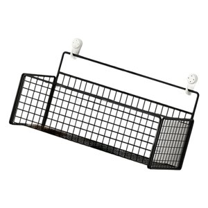 Magideal - Cesta De Basura Montada En La Pared, Estante Colgante De Entrada Y Estante, Organización De Almacenamiento, Decoración De Baño, Lavandería, Sala De Es Negro M