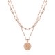 thumbnail image 1 of Collar Ursteel con inicial G chapado en oro rosa con capas, 1 of 7