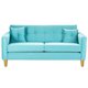 thumbnail image 1 of Sofa New Retro 3 Cuerpos Felpa 01 Turquesa, 1 of 5