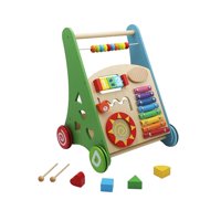 Andador Correpasillos Bebe Didáctico Madera Bandú Verde