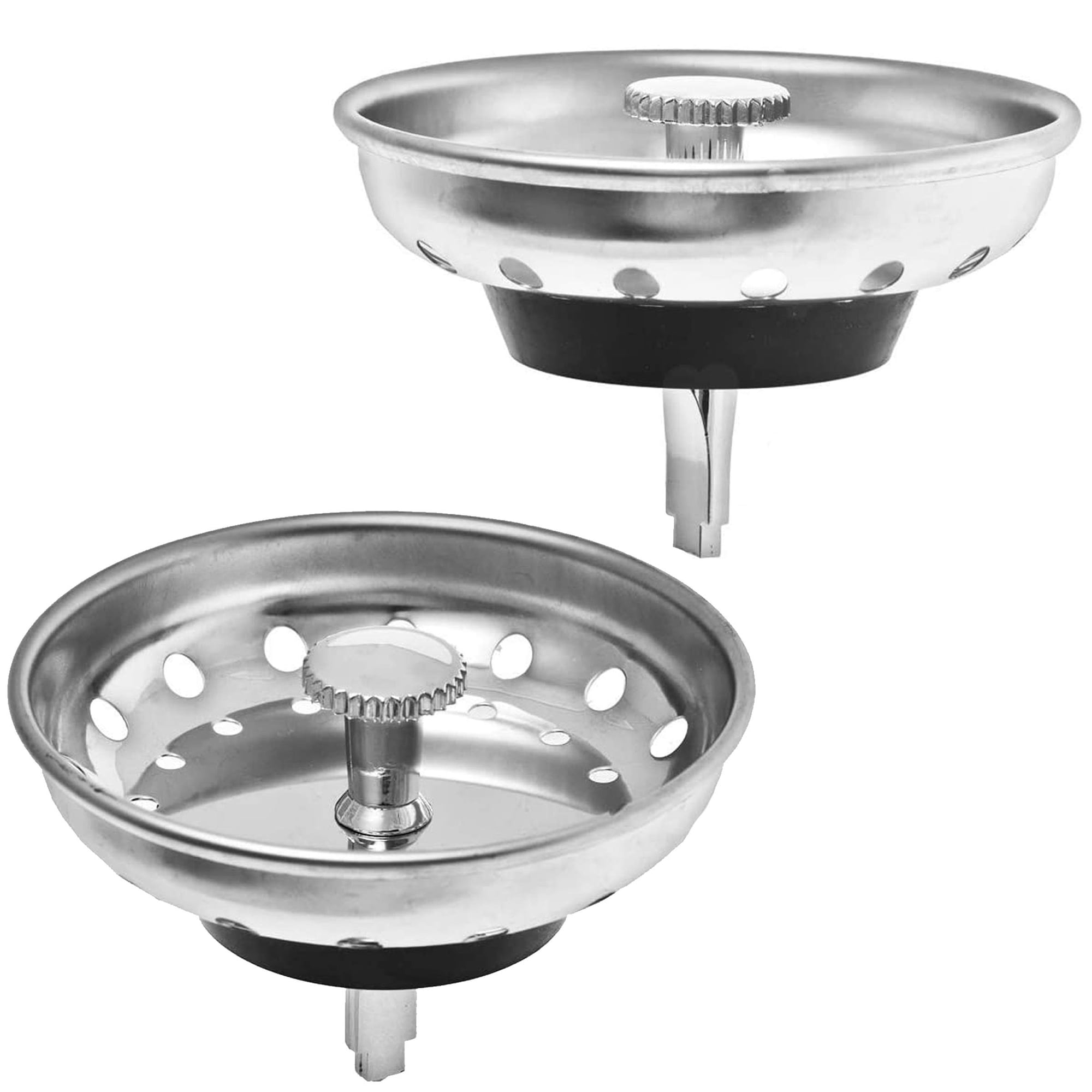 Hilltop Products - Cesta Combinada De Colador Y Tapón Para Fregadero De Cocina, Paquete De 2