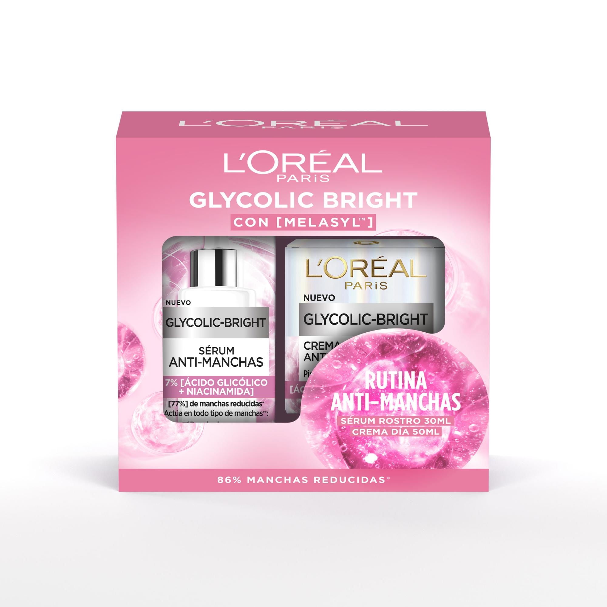 Crema Glycolic Bright + Serum Pack 80 ml Garnier