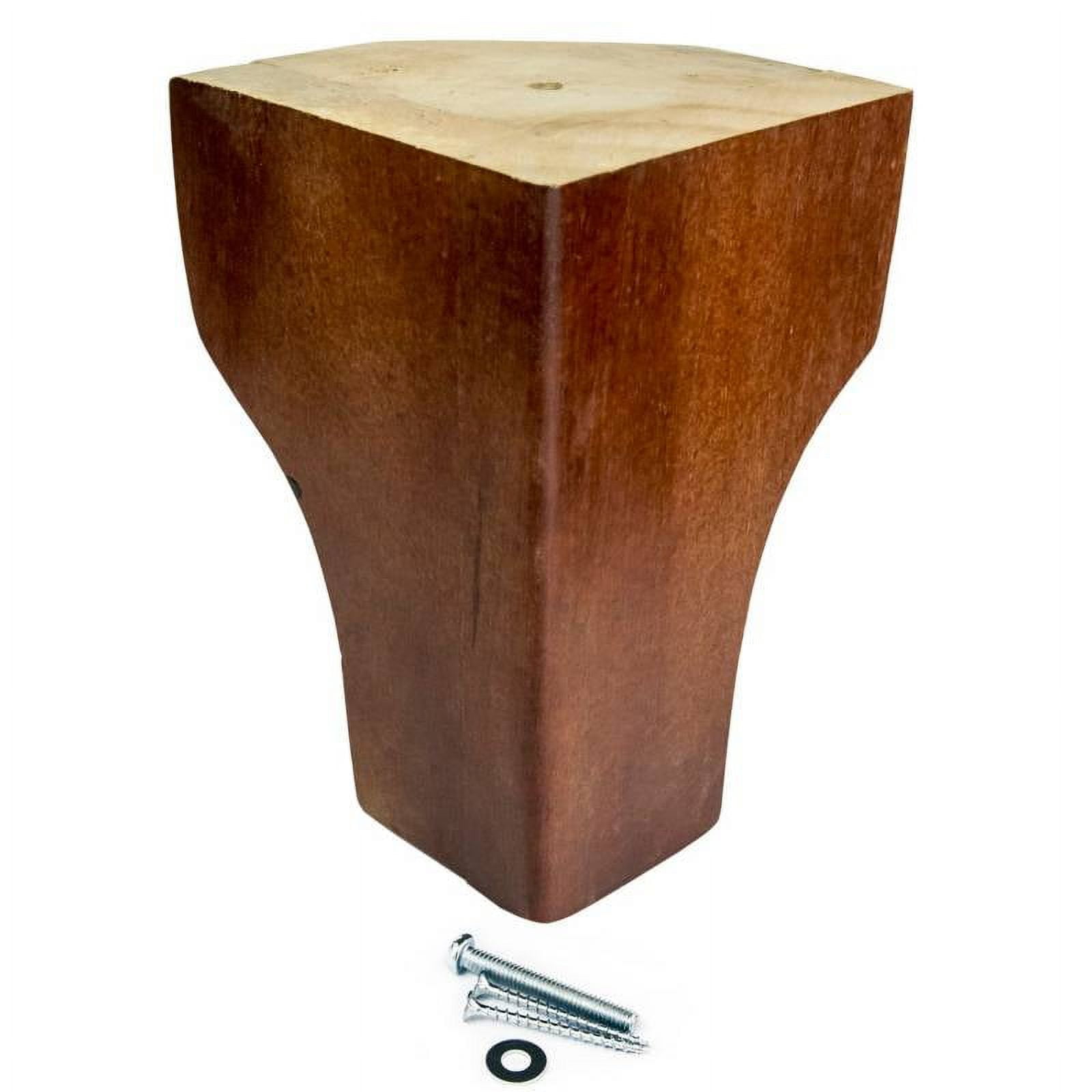 Genérico - Pata Para Cama Tipo Europeo Curvo Flexcic Caoba