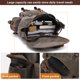 thumbnail image 5 of Mochila HuaChen M86 vintage de lona de cuero 28,5 L negra, 5 of 7