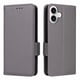 thumbnail image 1 of Funda Cartera para iPhone 16 Tapa Flip con Ranuras y Soporte Gris, 1 of 5
