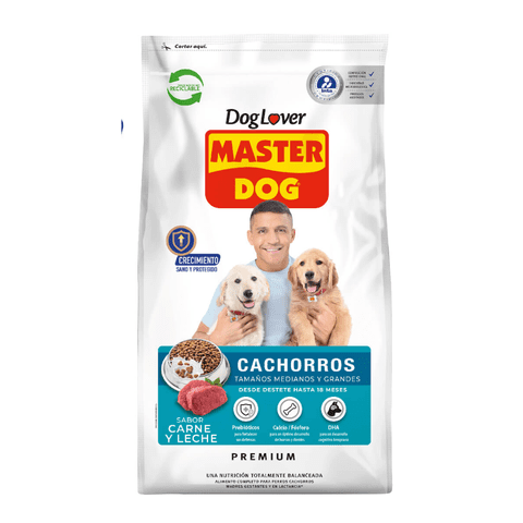 Master Dog - Alimento Seco Cachorro Raza Mediana/Grande Carne Y Leche Bolsa