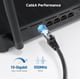 thumbnail image 3 of Cable Ethernet Matters Cat 6A, 10 Gbps, 25 pies, negro, 3 of 8