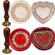 thumbnail image 1 of Kit de sellos de cera Atopbb Vintage con marco 3D y corazón, 2 piezas, 1 of 7