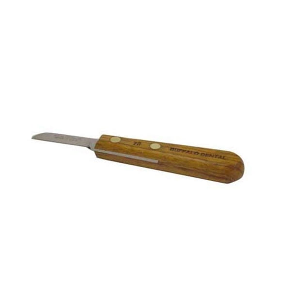 Cuchilla Buffalo Dental de 3,8 cm con mango de madera de rosa