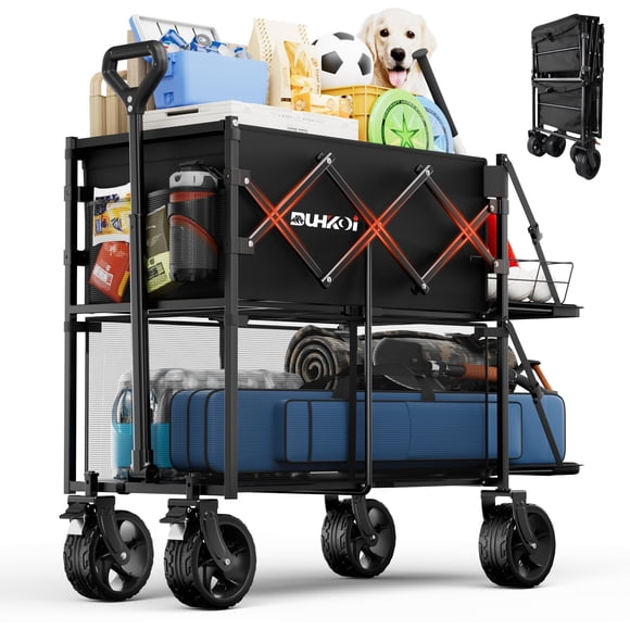 Carro Utilitario Plegable De Dos Niveles 320 L 145 Kg