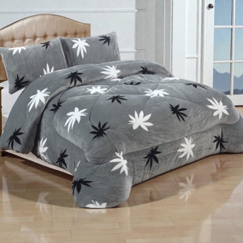 Genérico - Plumon De Invierno Plush Liso Con Chiporro De 2 Plazas + 2 Fundas Para Almohada Cipi2p-60