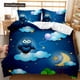 thumbnail image 1 of v1236 Bed Sheets Astronaut Duvet Cover Set Space Bedding Set For Kid Boy Girl Teen Sky Galaxy Themed Polyester Comforter Cover Queen King Size 3-Piece Bedding Set (1 Duvet Cover + 2 Pillow Shams) Bed, 1 of 5