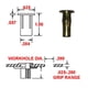 thumbnail image 2 of Tuerca de remache Hanson 1/4-20 X .020-.280 de agarre (paquete de 25), 2 of 2