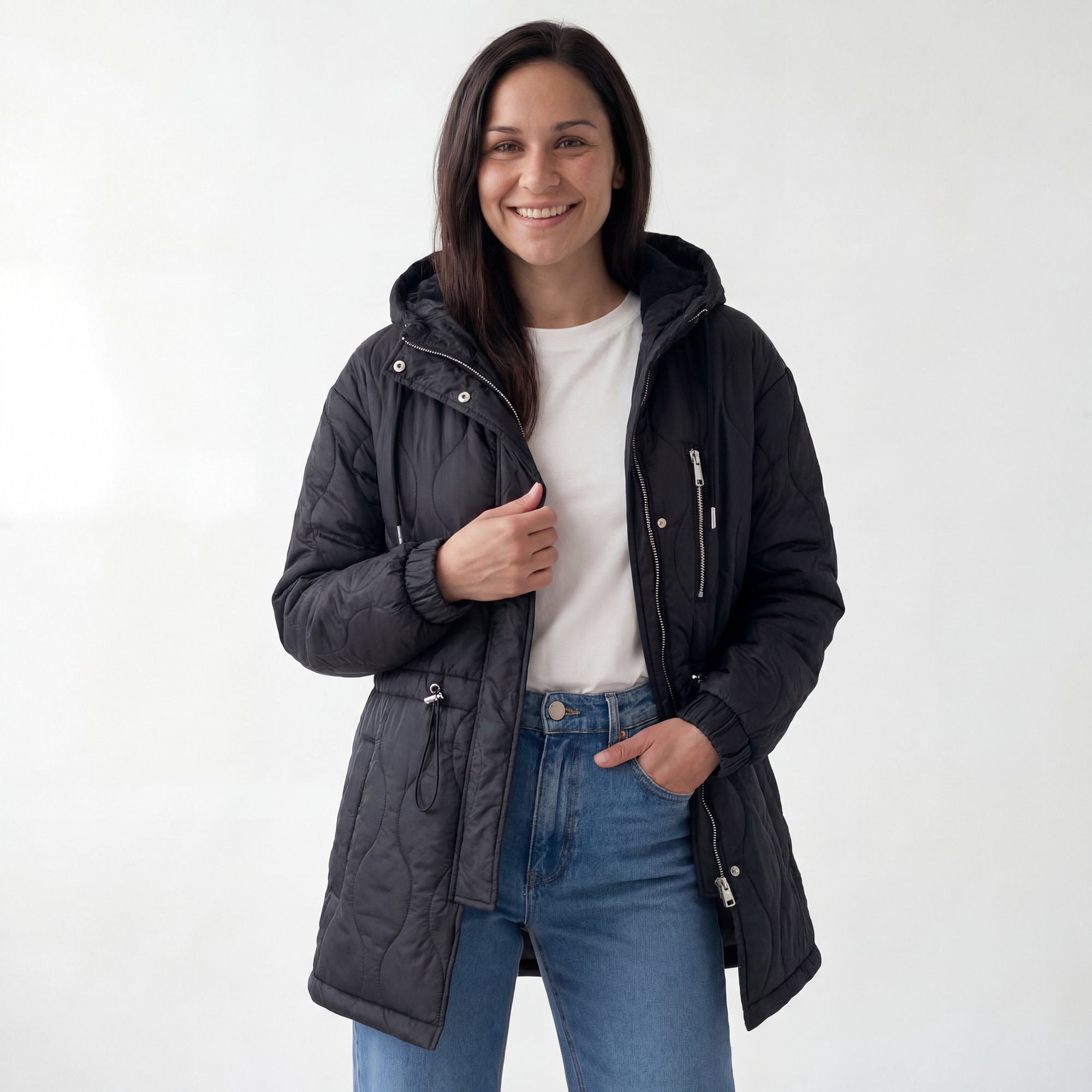 Parka Boulevard Mujer Negra Talla Xl